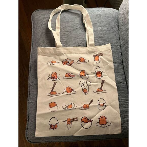 1 LEFT! Gudetama Canvas Tote Bag - Picture 4 of 10